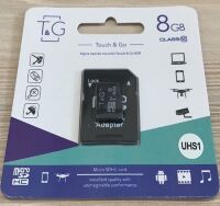 Карта пам'яті T&G MicroSDHC (UHS-1) 8gb 10 Class & Adapter