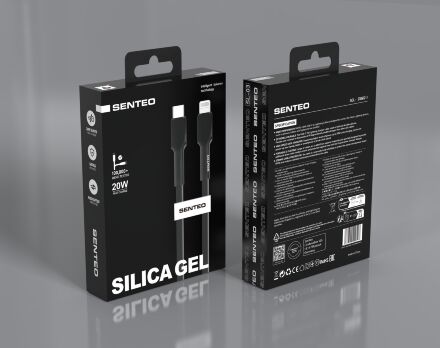 USB Cable Senteo SL-03 soft silicone USB C- Lightning 1M 20W