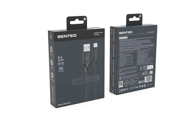 USB Cable Senteo SL-08 nano silicone USB A - USB C 1M