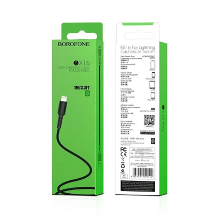 USB Cable Borofone BX16 Lightning 1m