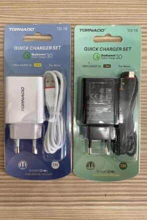Мережевий Зарядний Пристрій 2in1 Tornado TD-15 Micro QC3.0 1USB