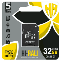 Карта Памяти Hi-Rali MicroSDHC (UHS-3) 32gb 10 Class & Adapter