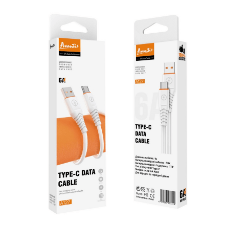 USB Cable Avantis A127 Fast Charging 6A Type-C