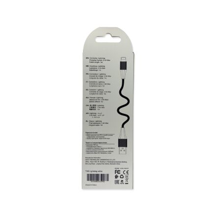 USB Cable TORNADO TX6 Lightning 2.4A/1m