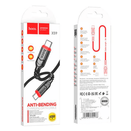 USB Cable Hoco X59 Victory Type-C to Type-C 60w