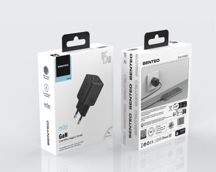 Сетевое Зарядное Устройство Senteo Z-18 1USB-C PD 45W Gan
