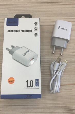 Мережевий Зарядний Пристрій Avantis A815 1USB Lightning