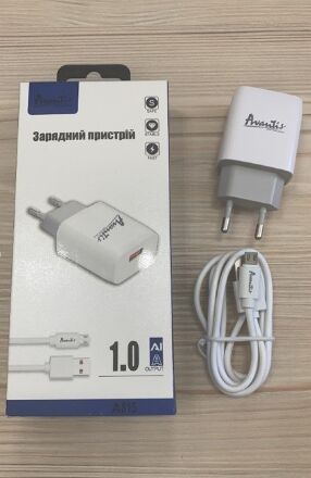 Мережевий Зарядний Пристрій Avantis A815 1USB Micro