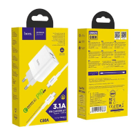 Мережевий Зарядний Пристрій Hoco C80A Plus PD20w + QC3.0 USB-C to Type-C