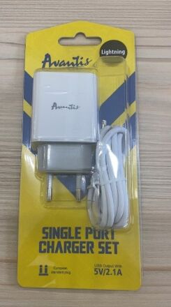 Мережевий Зарядний Пристрій Avantis A825 1USB Lightning