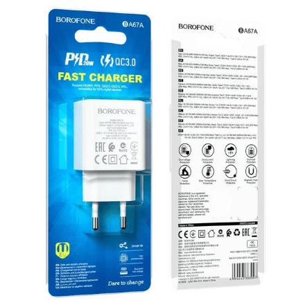 Мережевий Зарядний Пристрій Borofone BA67A PD20W QC3.0