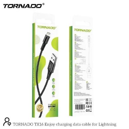 USB TORNADO TX16 Lighting (2.4A/1m)