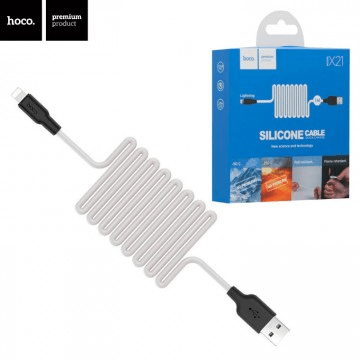 USB Cable Hoco X21 Silicone Lightning 1m