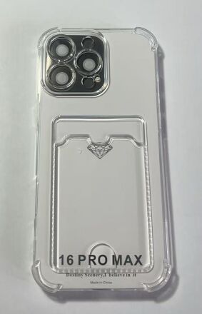 Case Clear Card Holder for Apple Iphone 16 ProMax