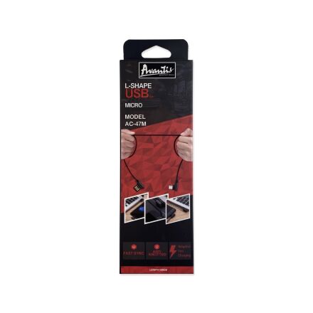 USB Cable Avantis L-Shape AC-47m Micro